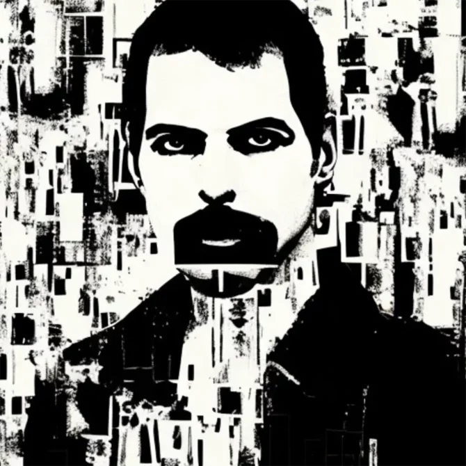 Freddie Mercury in the style of Anonymous    144